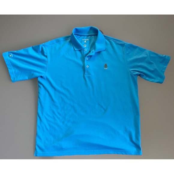 Antigua Other - Antigua Short Sleeve Collared Golf Polo Shirt Embroidered Logo Blue Medium JBHS